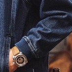 Hooded Zip-Up Hip-Length Denim Jacket ◇H0836