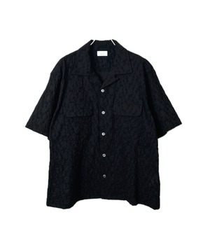 UNUSED / US2547 SHORTSLEEVE EMBROIDERY SHIRT(BLACK)