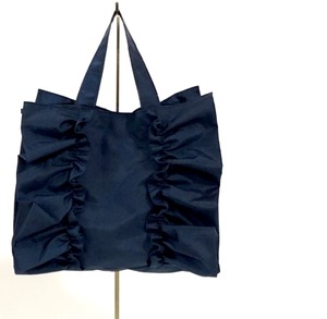 ナイロンフリルバッグ Mサイズ　ブラックS005.カーキS006.レッドS007.ネイビーS008