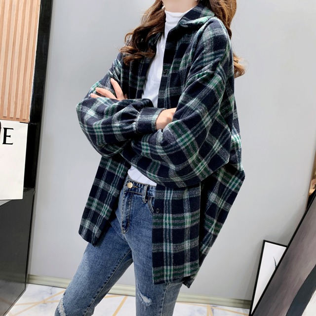 新登場 トップス レディース 長袖 ファッション チェック柄 定番 カジュアル 着やすいins 1184 Ins Fashion ファッション専門店 可愛い 安心 素敵な商品を多数ご用意