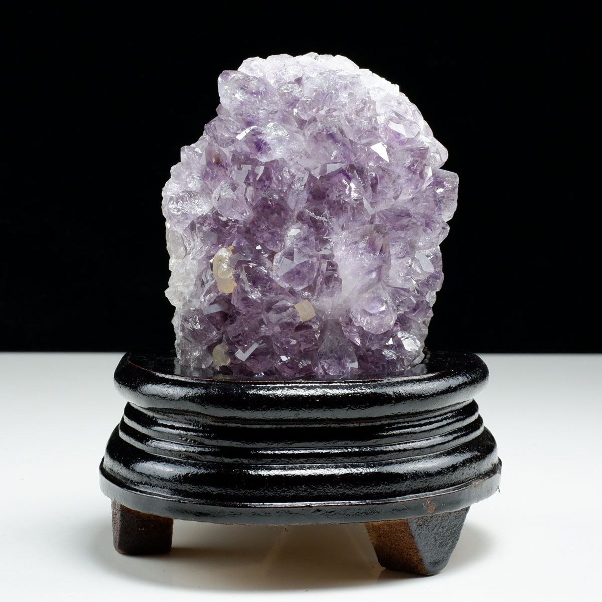 アメジスト クラスター ウルグアイ産 アメジスト 原石 amethyst 台座付属 花型 一点物 182-7118