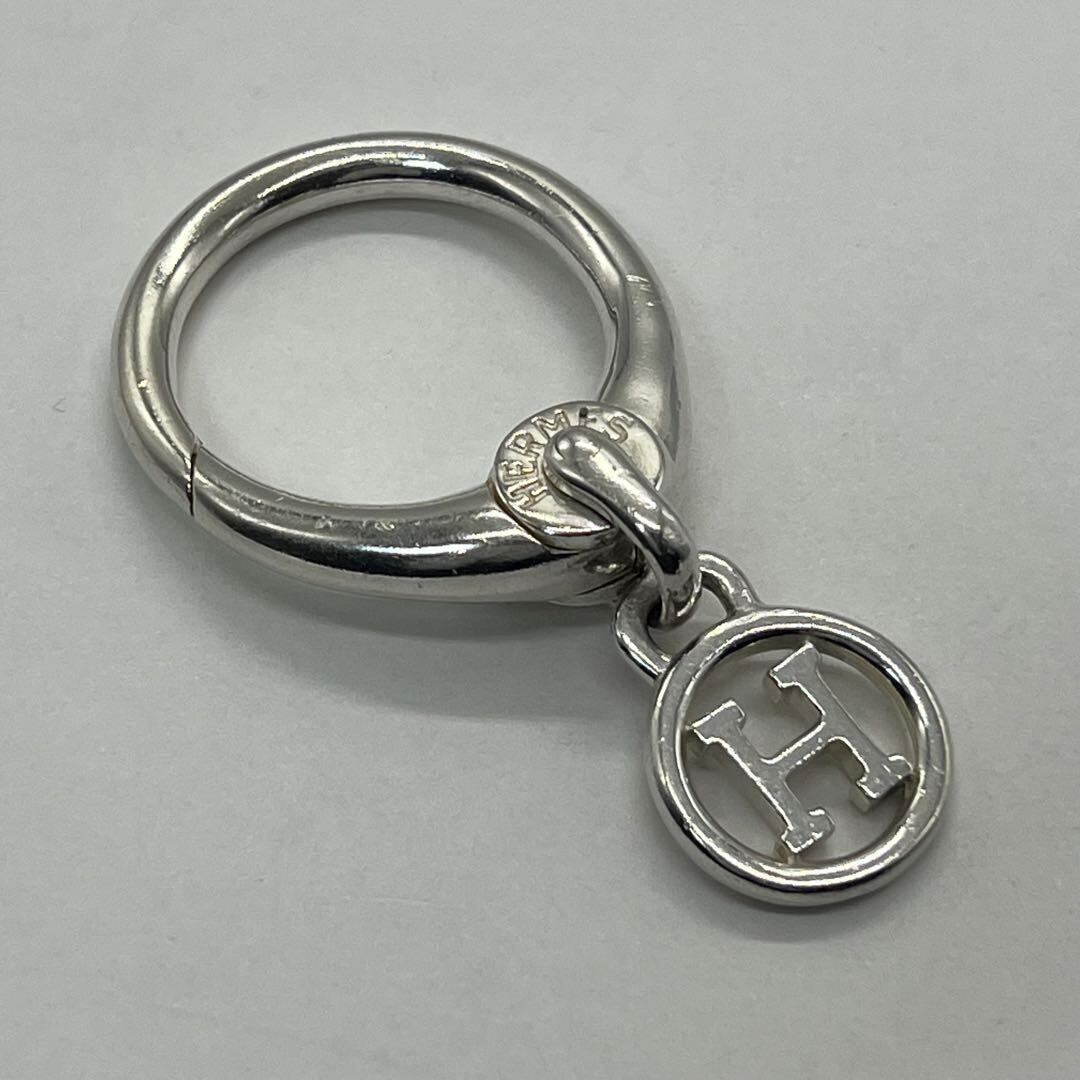 エルメス HERMES Hロゴ チャーム キーリング Ag925 希少