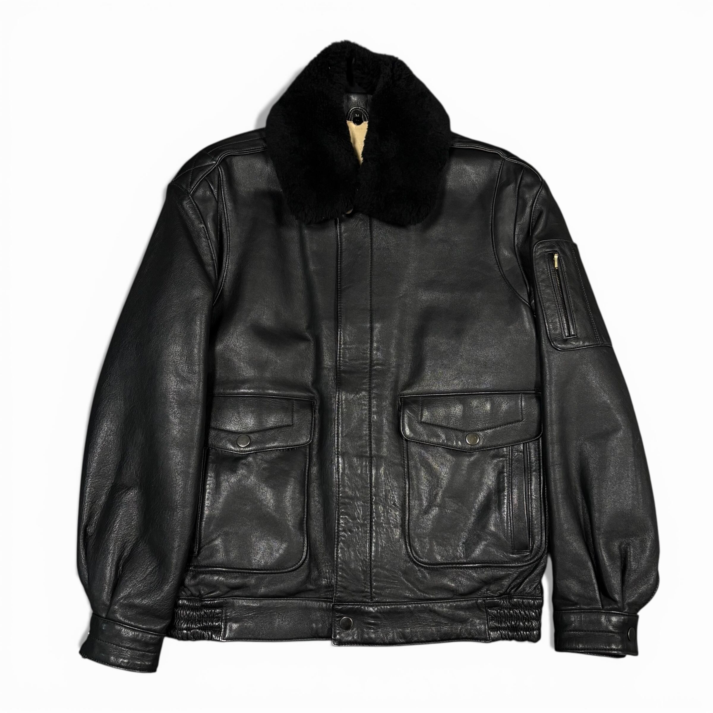00s DOLCE&GABBANA rib riders jacket black | Pay ID