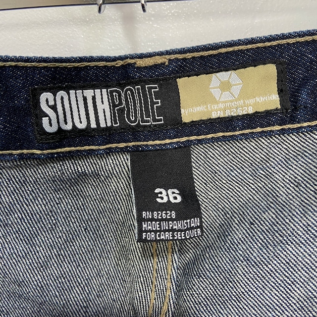 90s southpole デニムバギーパンツ　ワイド　ディープデニム　W36