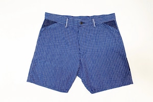 19SS コットンインディゴストライプショートパンツ / Cotton indigo stripe short pants