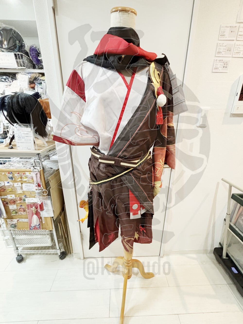 【男性サイズ】原神 楓原万葉 風衣装【ウィッグ、靴付き】