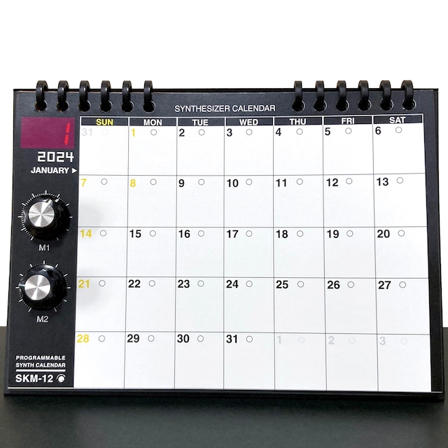 【2024年 カレンダー】シンセカレンダー SKM-12  毎月デザイン変わる　卓上／マグネット