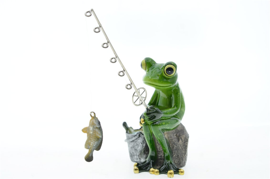 カエル 置物 Fishing Frog【2種】
