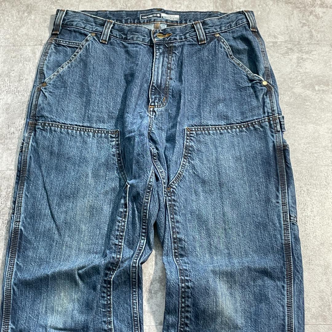 20s メキシコ製 デニム ダブルニー Carhartt カーハート 34×34 | ib2