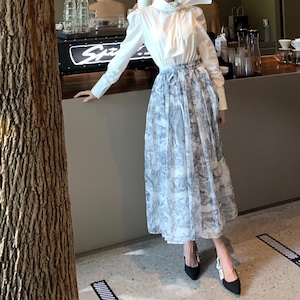 Toile de Jouy long skirt