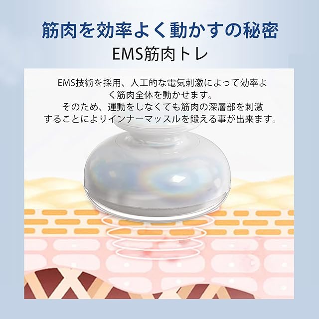 美顔器 ボディ美容器 キントレ器具 1台多役 3段階調節 超音波 EMS 腹筋