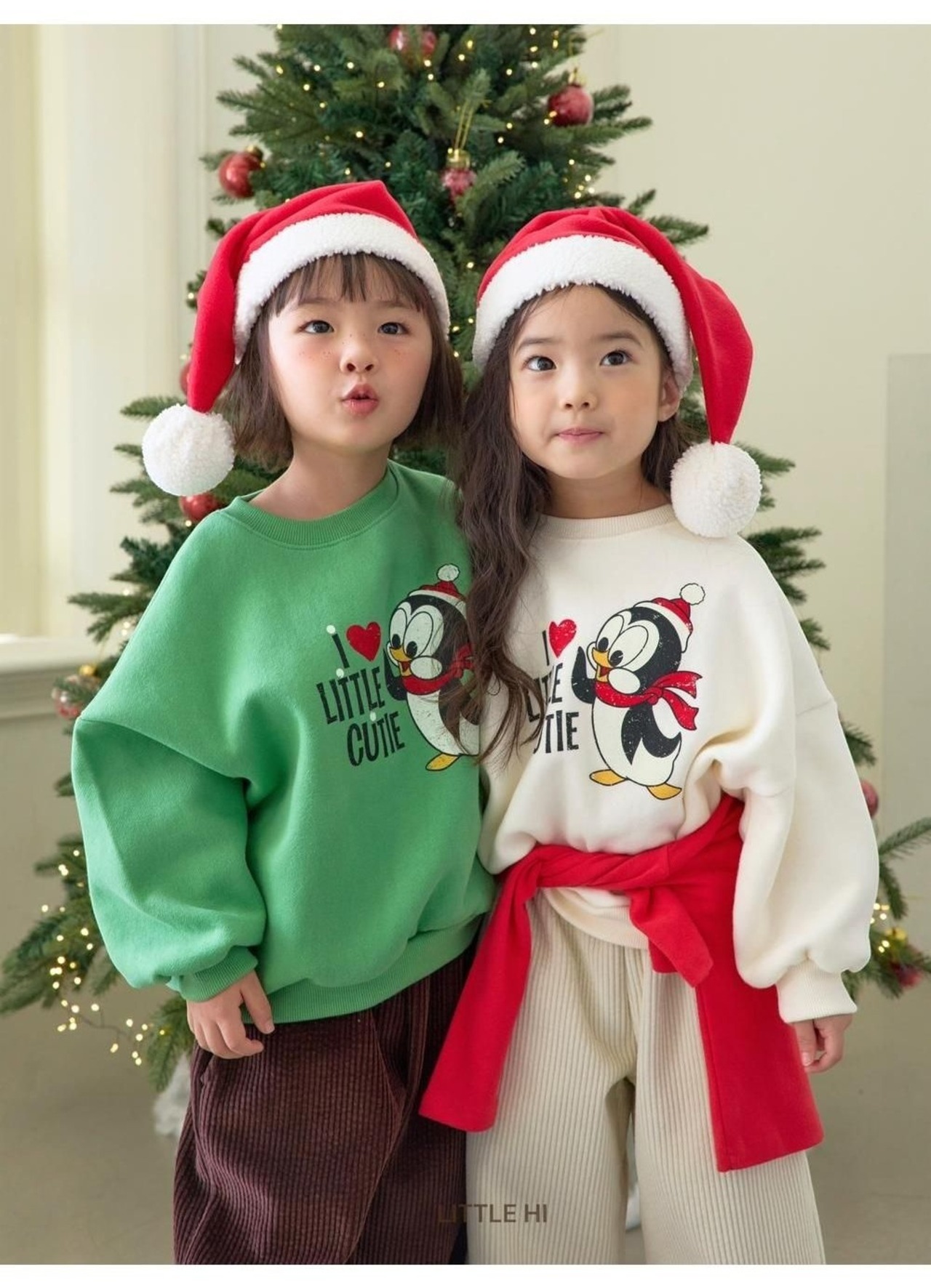 〖取寄〗韓国子供服 / 26winter / Little Hi / ウィンターペンギントレーナー / キッズ *XS~XL*