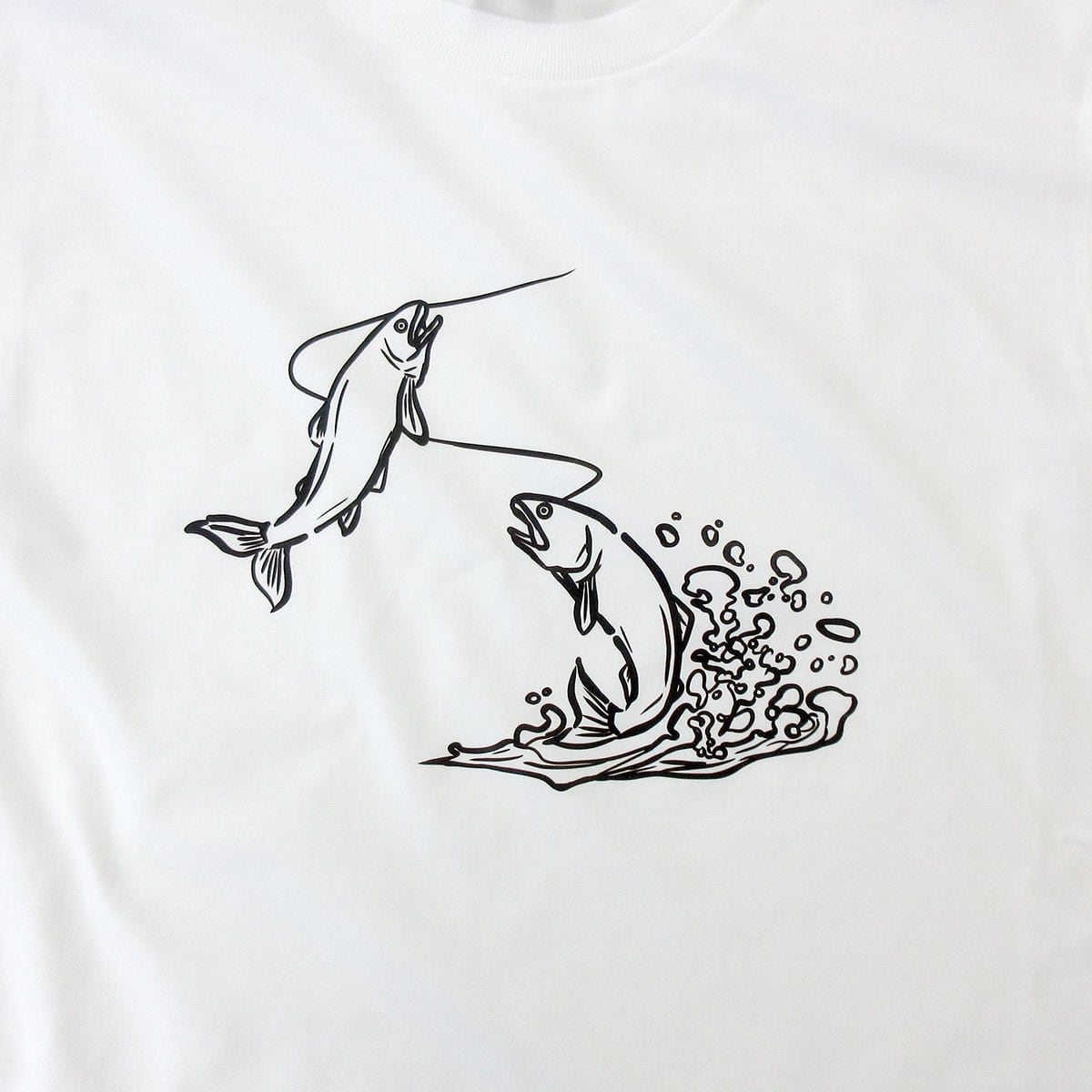 選べるデザイン 鮎 友釣り 線画 アユ Tシャツ rf23 半袖・長袖 渓流釣り フィッシング 釣り好き 釣り人 誕生日 父の日 敬老の日 ギフト プレゼント