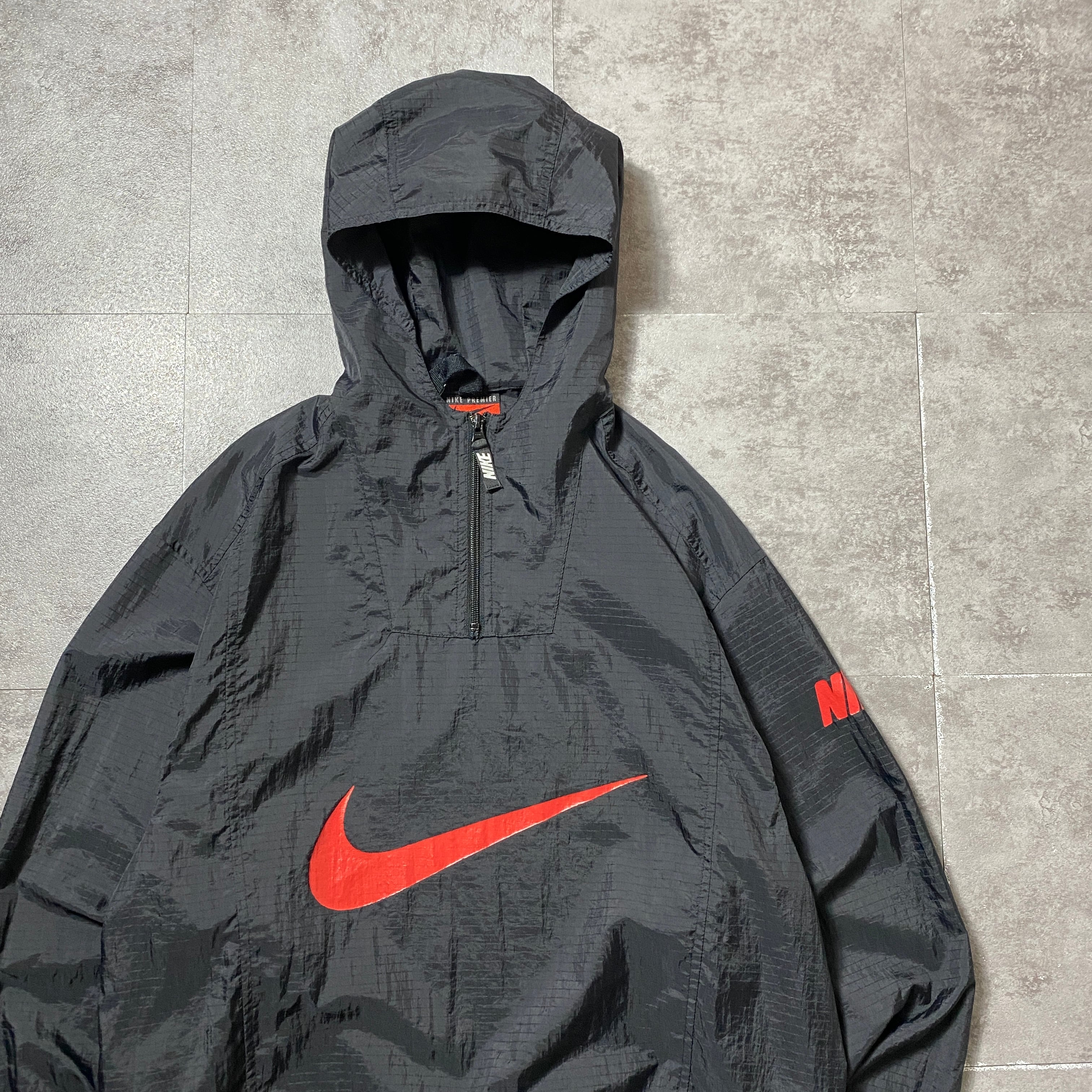 90's 00's NIKE ナイキ ハーフジップ スウォッシュ 両面プリント
