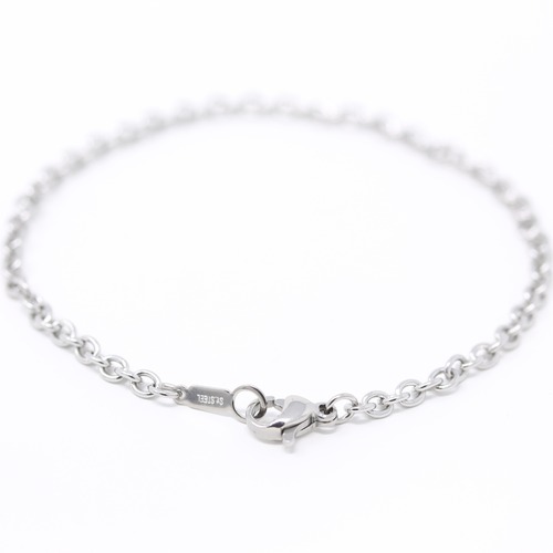 サージカルステンレス製 小豆チェーン・ブレスレット（幅3.0mm）