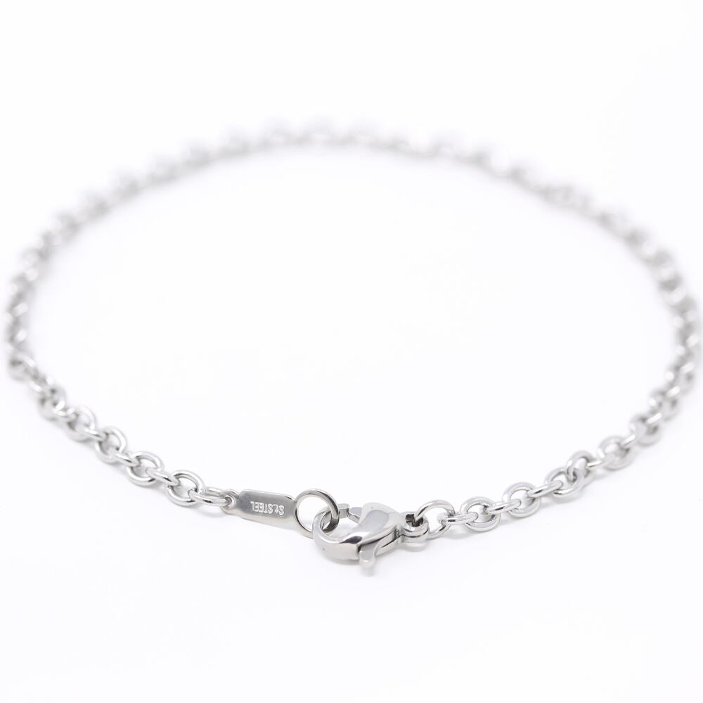 サージカルステンレス製 小豆チェーン・ブレスレット(幅3.0mm)
