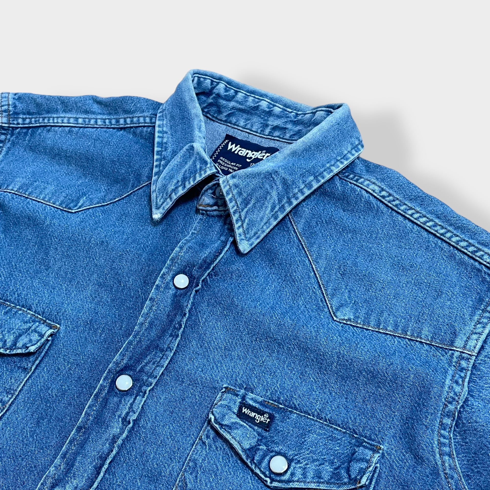 Wrangler】80s ウエスタンデニムシャツ デニムシャツ ウエスタンシャツ