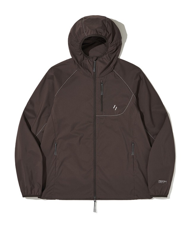 AIRBACK PERTEX LIGHT WINDBREAKER JACKET_BROWN