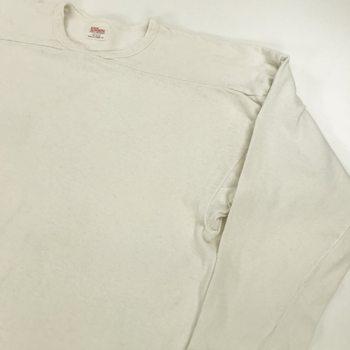WILSON ウィルソン 60年代 コットン フットボール Tシャツ 無地 オフ
