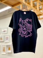 ©️くまみね ネコリパブリック広島 7周年 オリジナルTシャツ（大人用）：ブラック