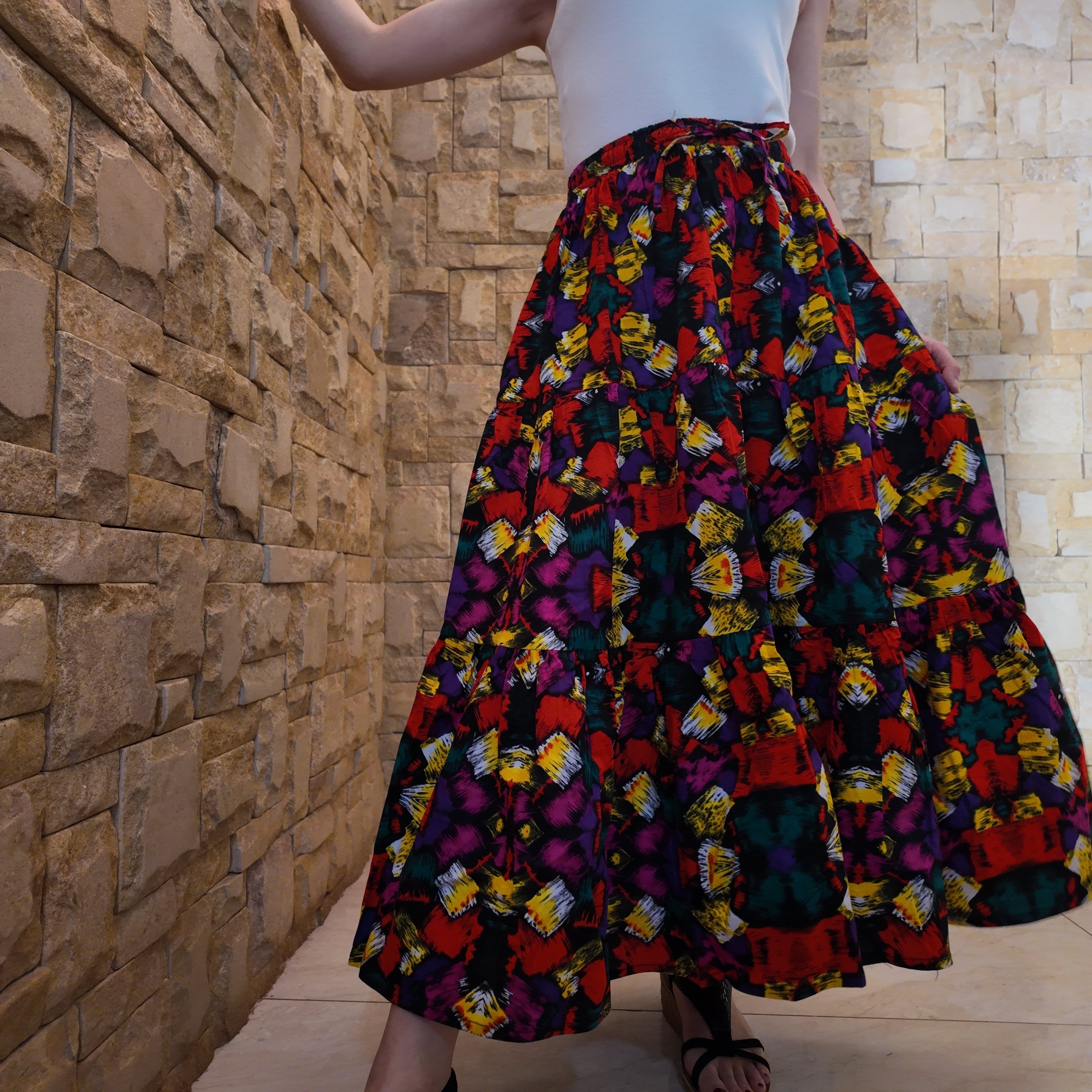 ティアードスカート=Happy colorful