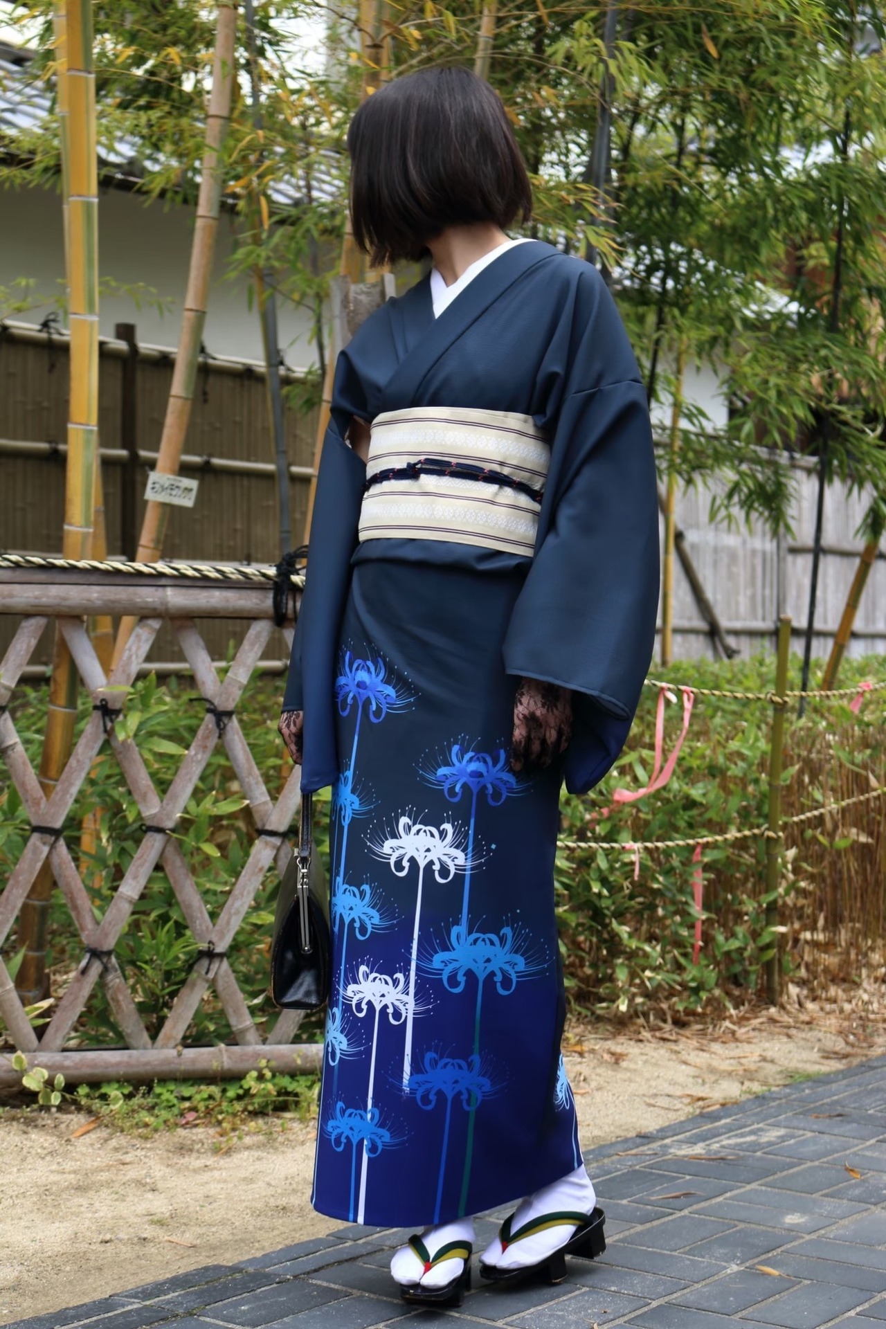 [3/21〜10/31期間限定販売］彼岸花浴衣青(受注販売)