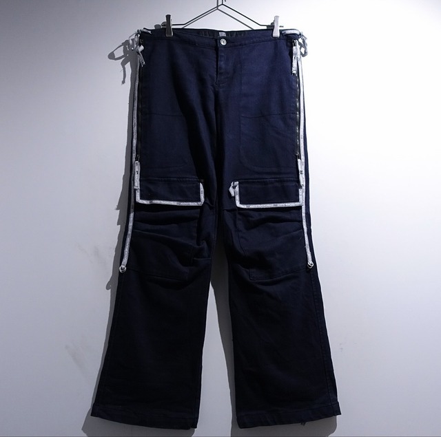 "Marithé + François Girbaud" Navy Denim Cargo Pants