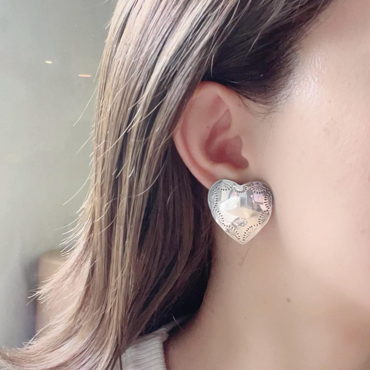 ●メキシカンジュエリー パフィハート シルバー 925 スウィートハートジュエリ 40s スウィートハートジュエリー パフィハート シルバー