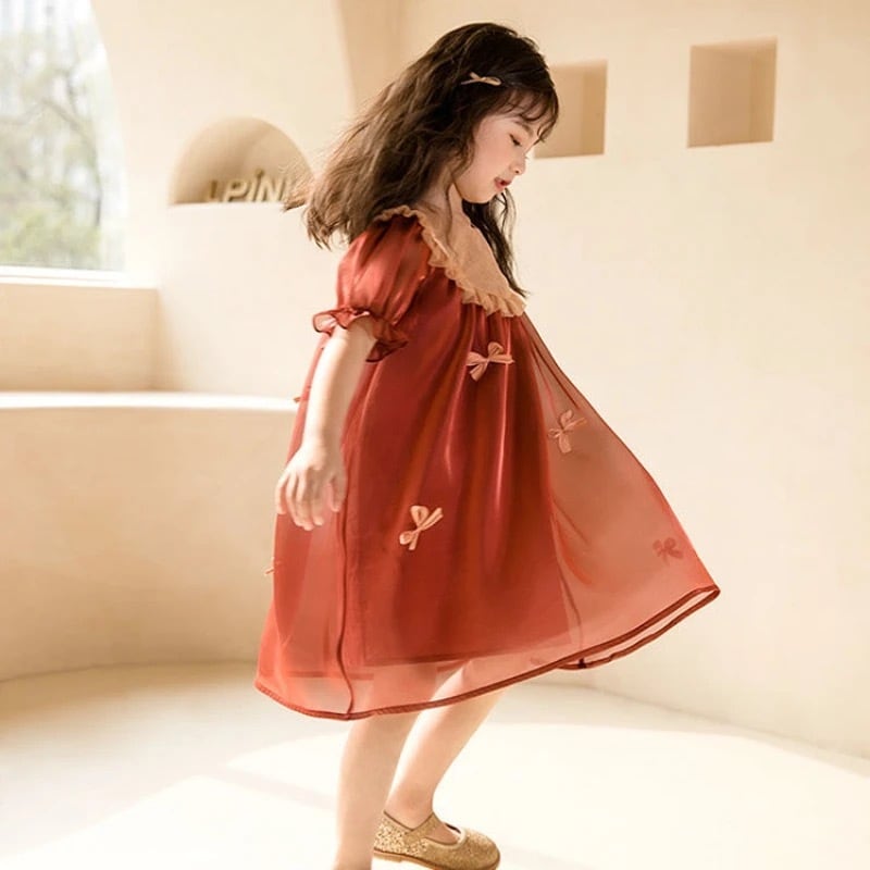 Puff Sleeve Ribbon Dress/パフスリーブリボンワンピース | Kamaly Welina