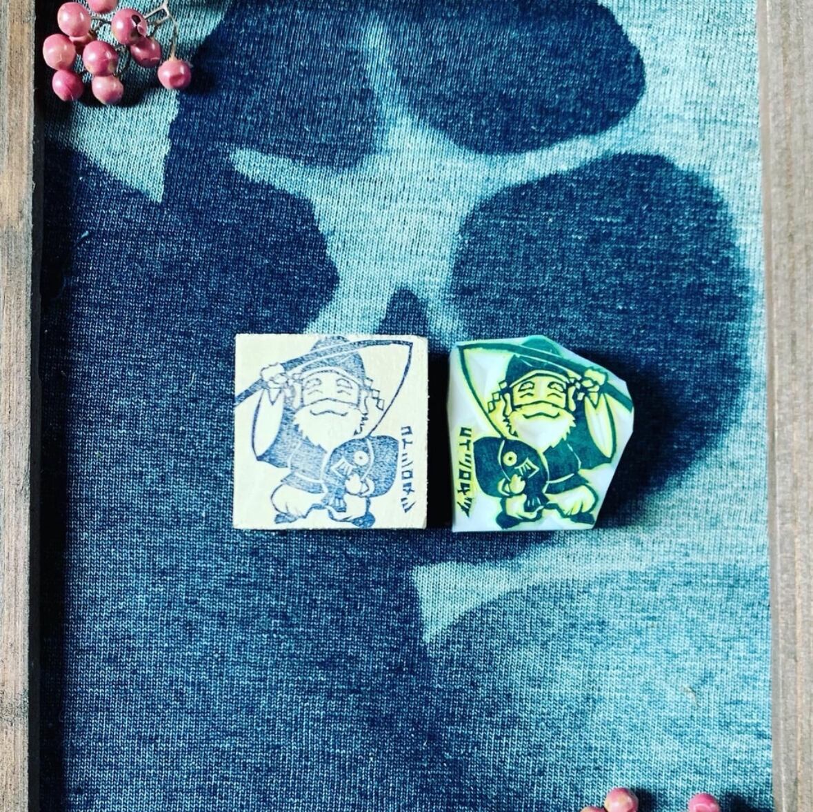 はんこ ハンコ かわいい イラスト キャラクター 神さま　神様 消しゴムはんこ スタンプ 御朱印 コトシロヌシ ことしろぬし 事代主