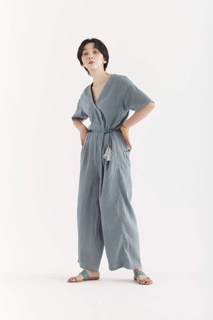 YURTAO】ラメカントリークロス オールインワン＜備長炭染＞ | zuhka