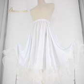 社交ダンス 衣装 スタンダード スカート パニエ ペチコート レッスンウェア 白 ホワイト系 prima boutique プリマブティック 無地 社交ダンススカート スカート丈68cm ウエスト約29cm ウエストゴム 伸縮性 ポリエステル おしゃれダンス衣装 踊り用スタイル ホワイトドレス パーティー用 ドレス レディースウエア フェミニン ストレッチ素材 エレガント ダンスレッスン用