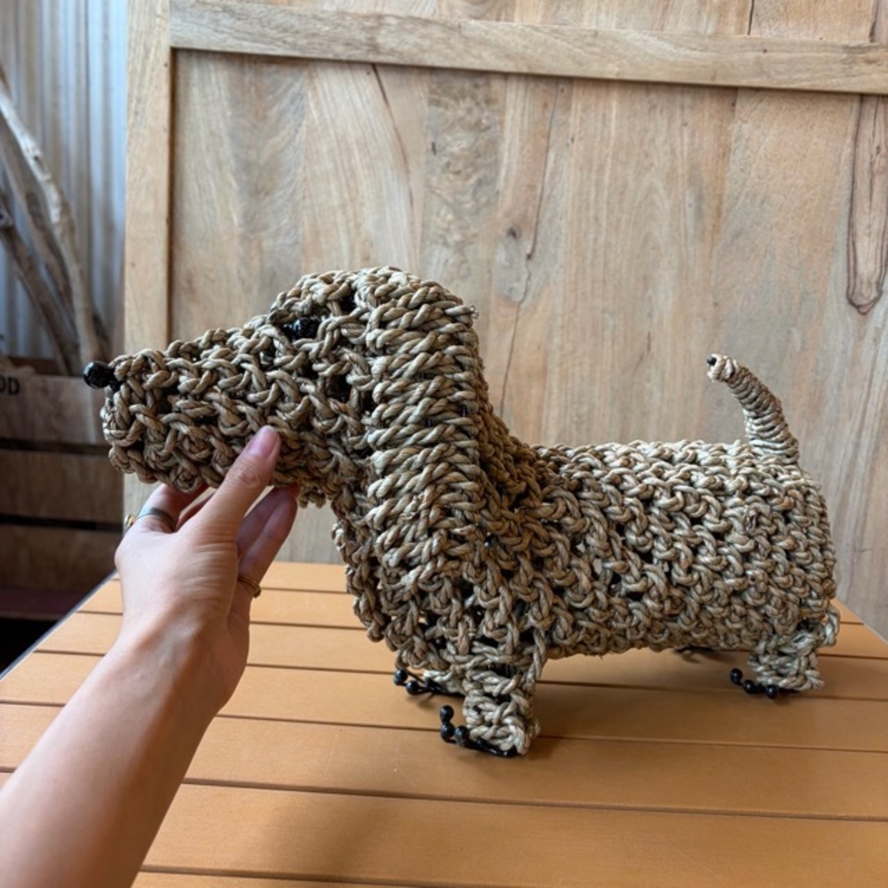 Sea Grass Dog L　シーグラスドッグ L　シーグラス　ドッグ　犬　オブジェ　水草　ドッグモチーフ　アニマルモチーフ