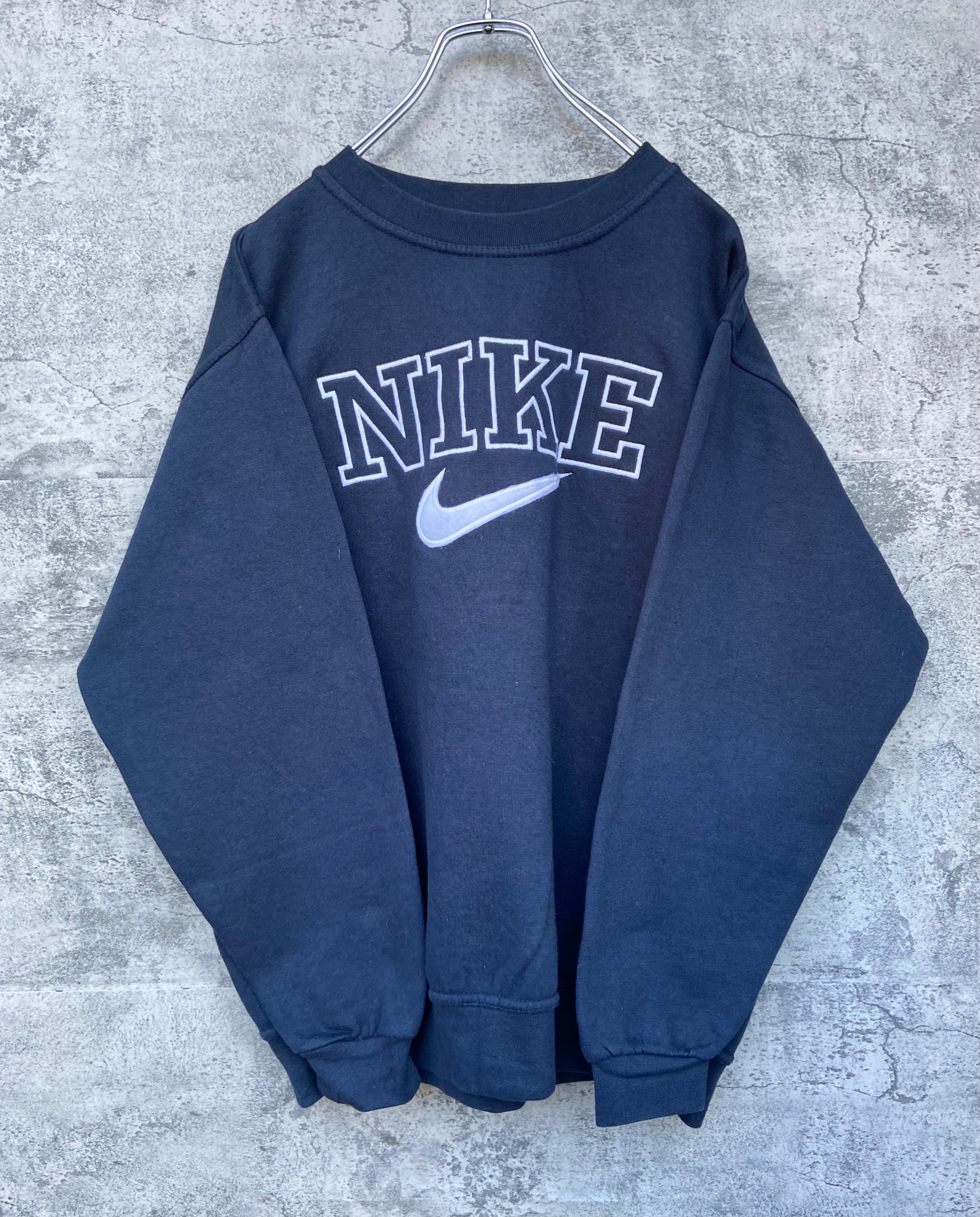 激レア必見】90s USA製 NIKE ロゴ刺繍 スウェット 褪せ感やれ感 ナイキ