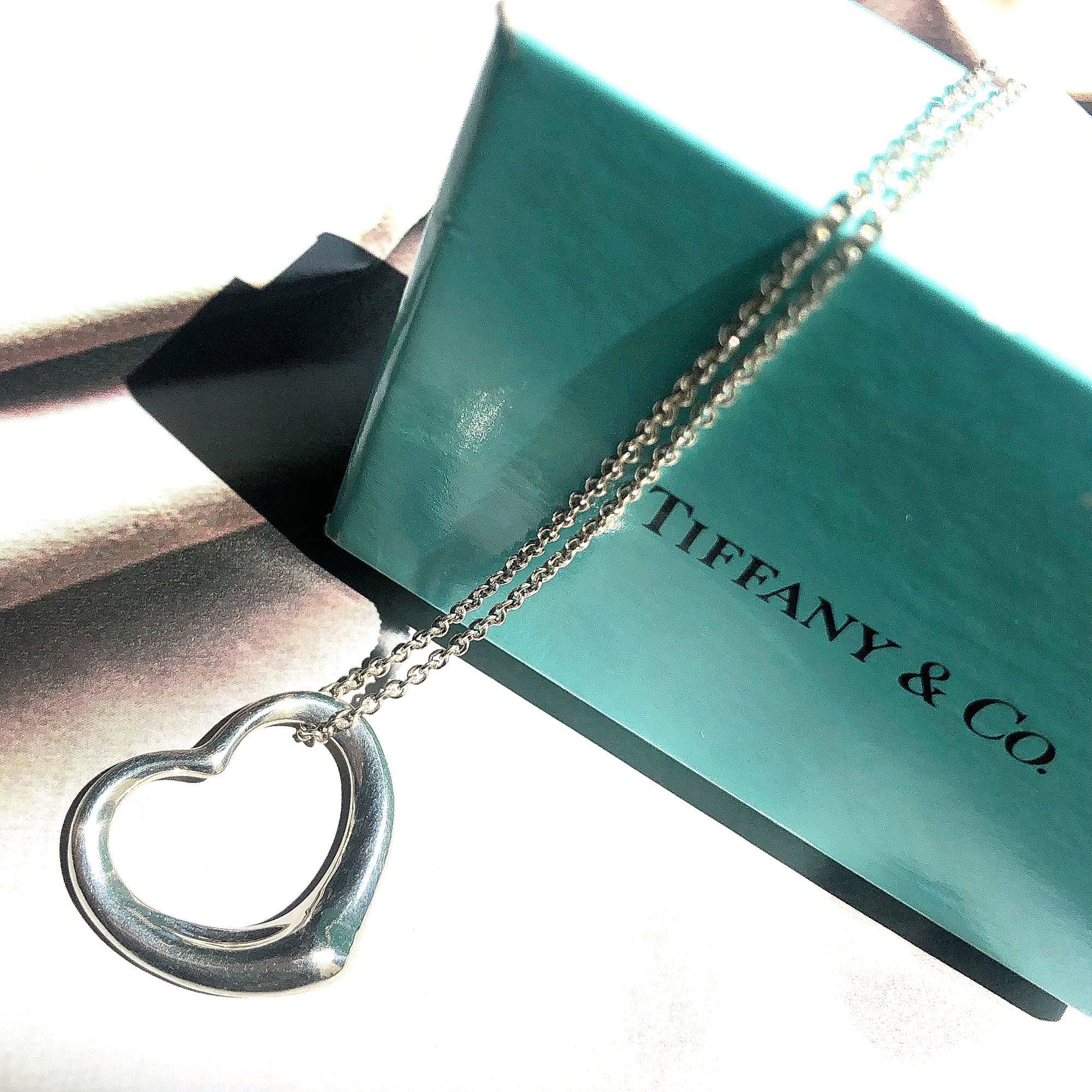 TIFFANY&Co. Tiffany ティファニー ネックレス オープンハート ラージ
