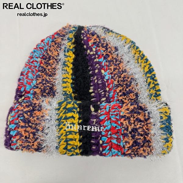 supreme ニット帽 ボンボンニット帽 水色ストライプ ビーニー supreme シュプリーム ニット帽 ボンボン 水色ストライプ Supreme