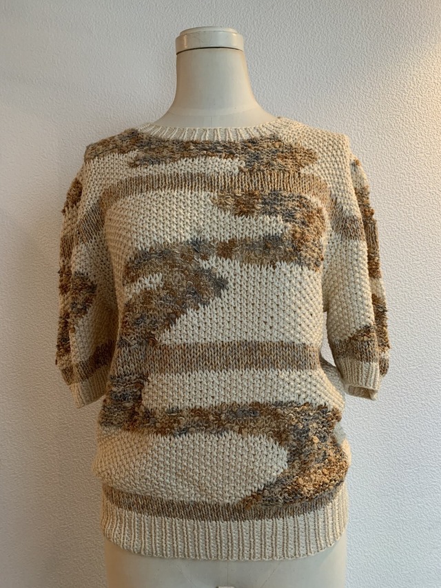 1970～80's Woven Pattern Summer Sweater