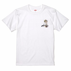 gurasanpark × サイトウユウスケ「Curiosity」 Tシャツ 白 ロゴバック