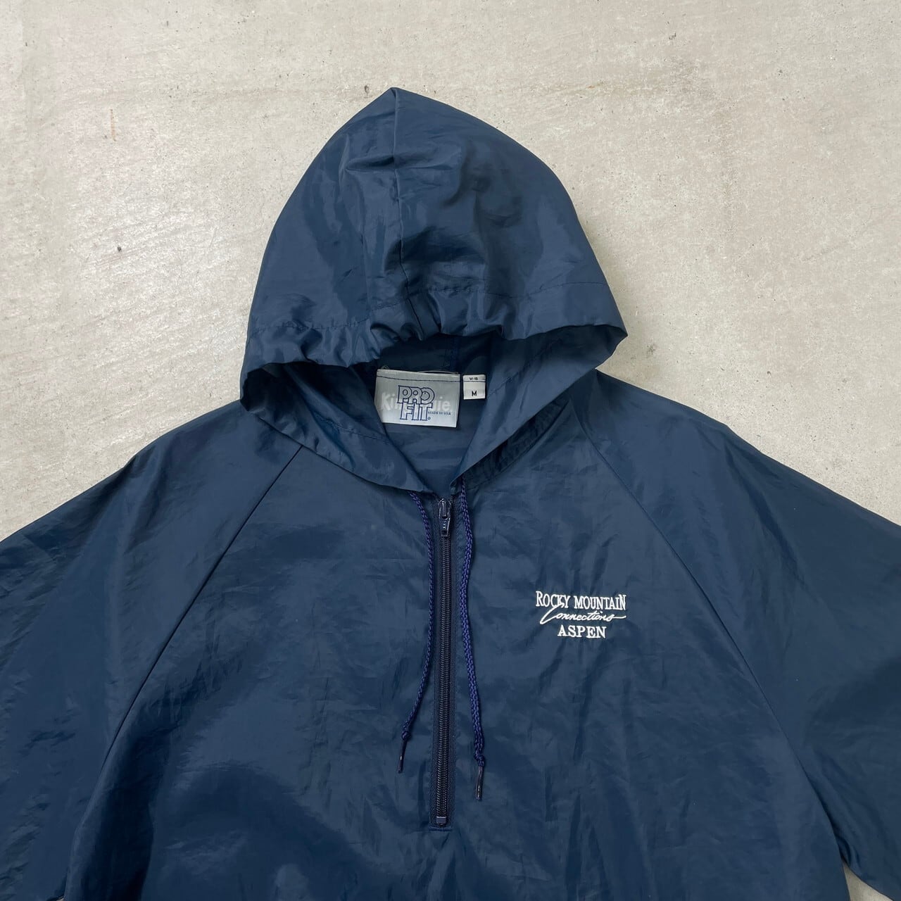 90年代 USA製 KingLoui PROFIT アノラックパーカー ワンポイント刺繍