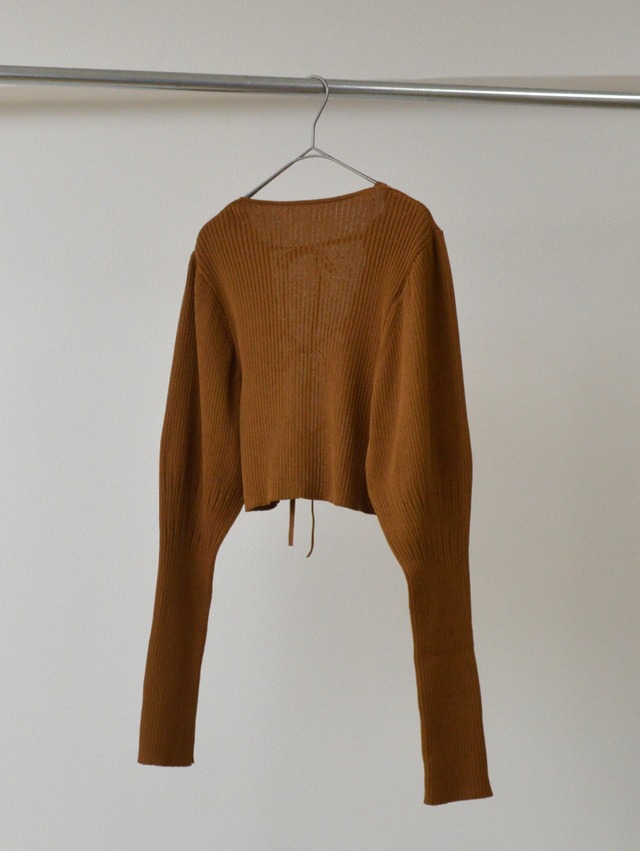501-NT-005・Mathon sleeve bolero / C/♯mocha