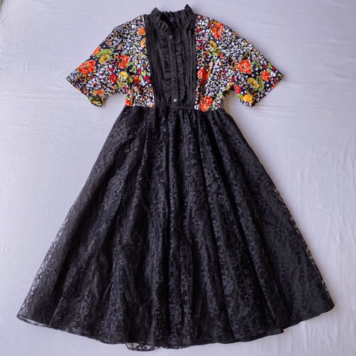 【SHINPIN×jane's vintage】Black lace dress