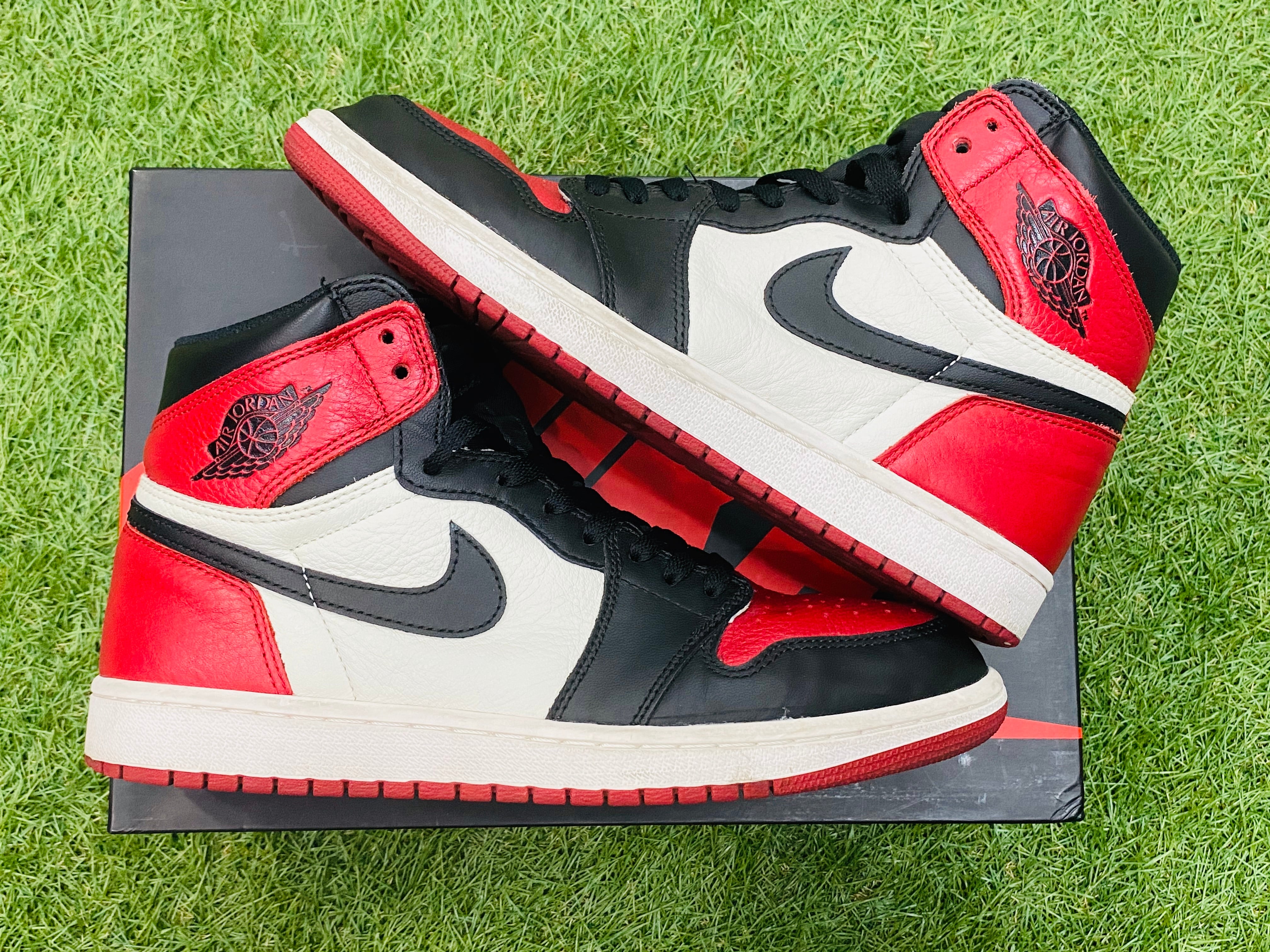 NIKE AIR JORDAN 1 RETRO HIGH OG BRED TOE 555088-610 28cm 335JJ9229 