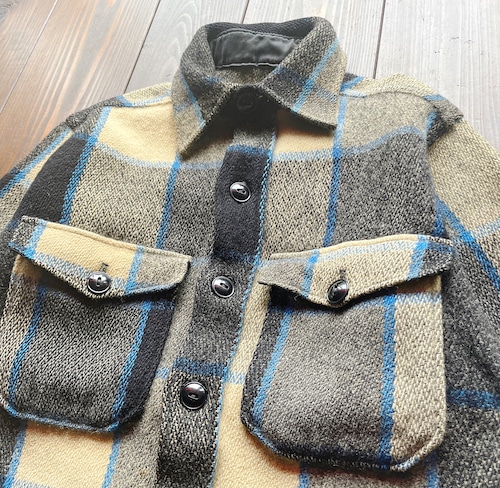 !! Special !!《 DEAD STOCK 》50s  L.L.Bean Onblade Check Wool CPO Shirt ・Size SMALL