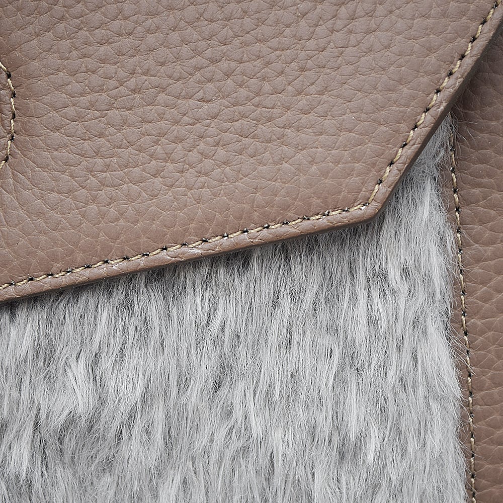 SHOJIFUJITA「1」DANCER-2 SHRINK LEATHER×IMITATION FUR TAUPE