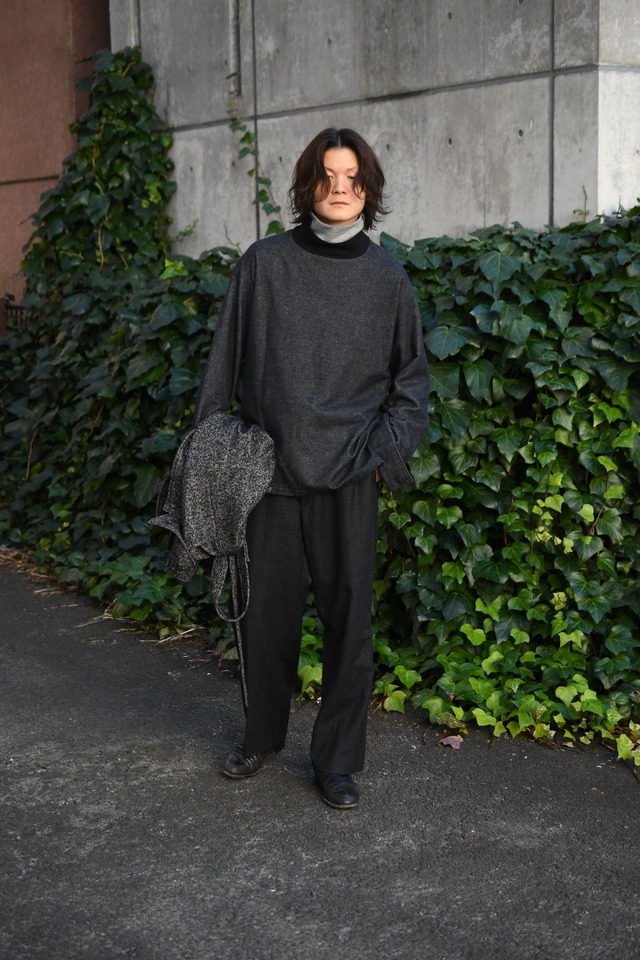 m’s braque / TURTLENECK FRENCH CUFFS SHIRT (Mix Black)
