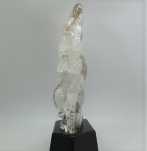[送料無料][高品質][超美品] 総高約37cm 特大天然水晶龍