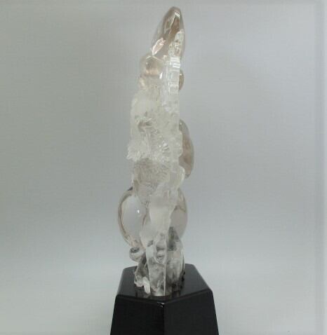 [送料無料][高品質][超美品] 総高約37cm 特大天然水晶龍