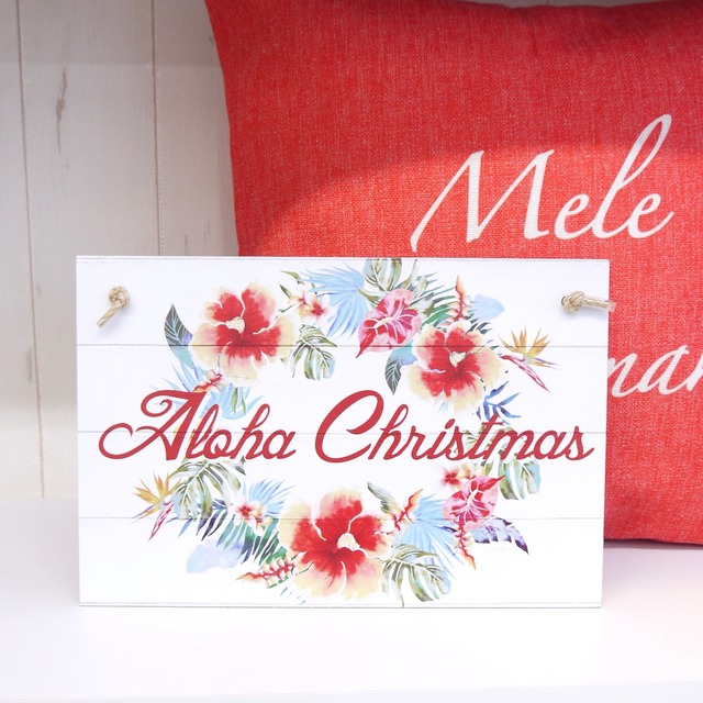 ★ハワイアン雑貨★ハワイアンクリスマス／Mele Kalikimaka／メレカリキマカ／ハワイアン サインボード／HAWAII/＜ALOHA クリスマス＞