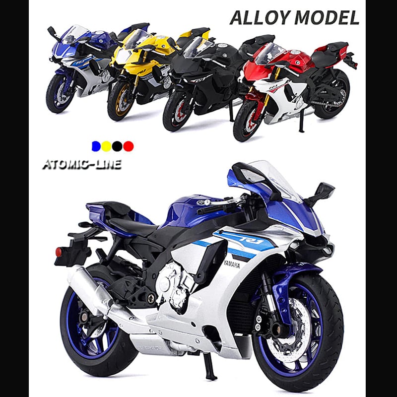 1/12 ヤマハ YZF-R1 ミニカー 全4色 バイク 合金モデル 模型 ジオラマ