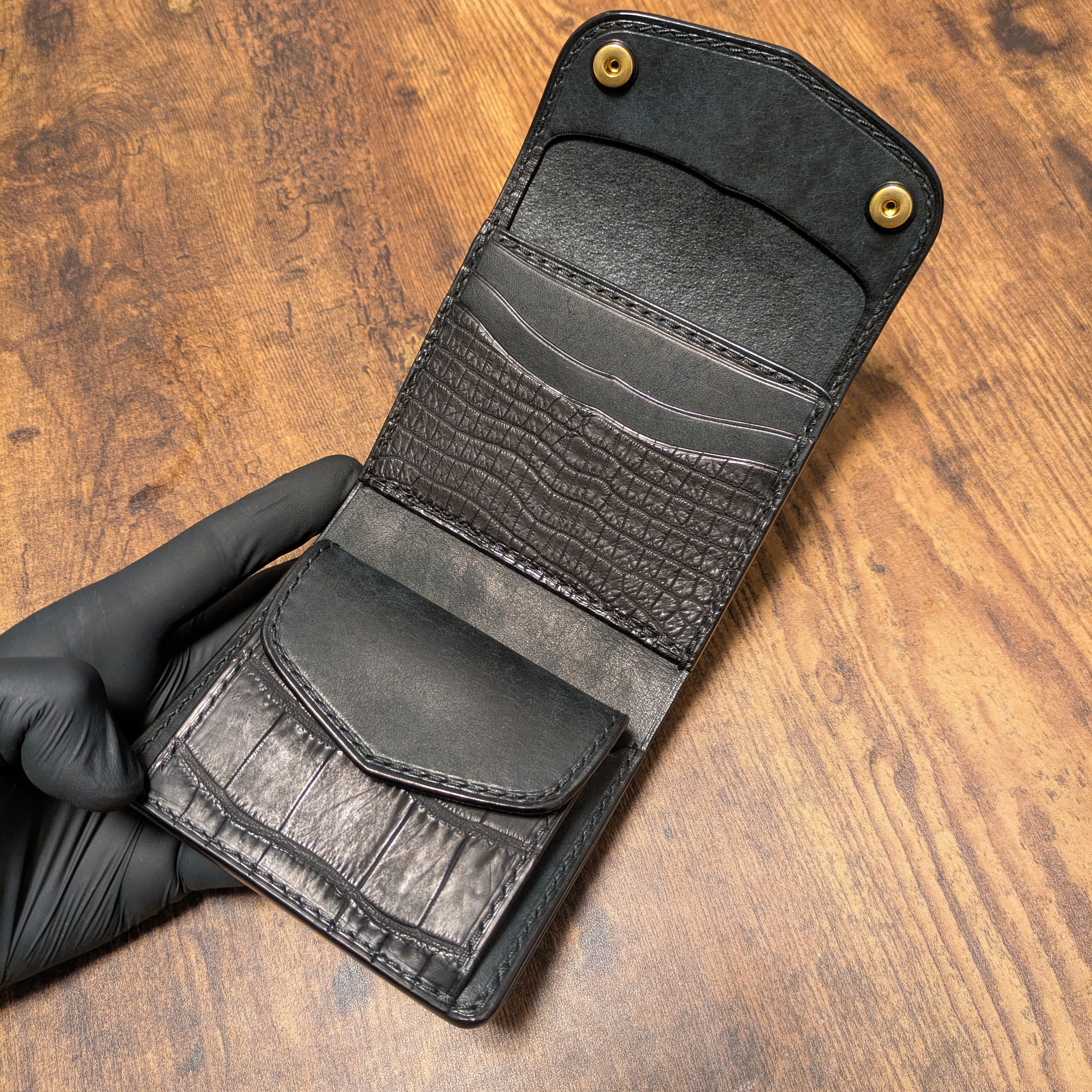 crocodile | no9ray silver&leather